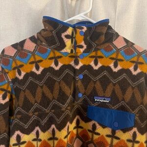 Patagonia Synchilla Snap-T Fleece Pullover Multicolor Geometric Print Size M